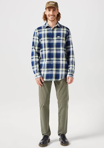 WRANGLER Regular Fit Hemd in Blau