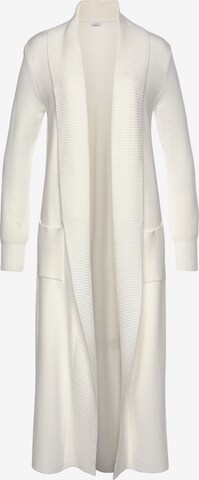 LASCANA Knit Cardigan in White: front