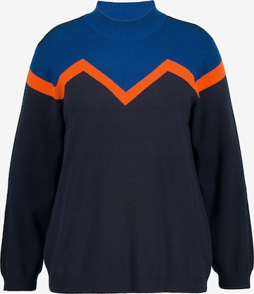 Pull-over Ulla Popken en bleu : devant