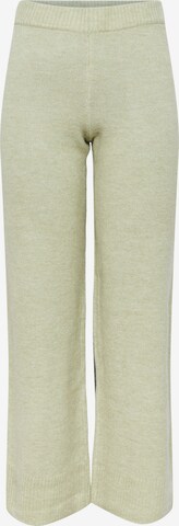 PIECES Wide leg Byxa 'Celic' i grön: framsida