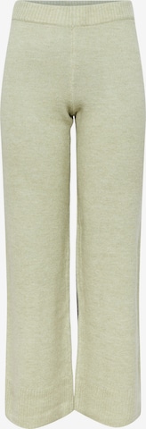 PIECESWide Leg/ Široke nogavice Hlače 'Celic' - zelena boja: prednji dio