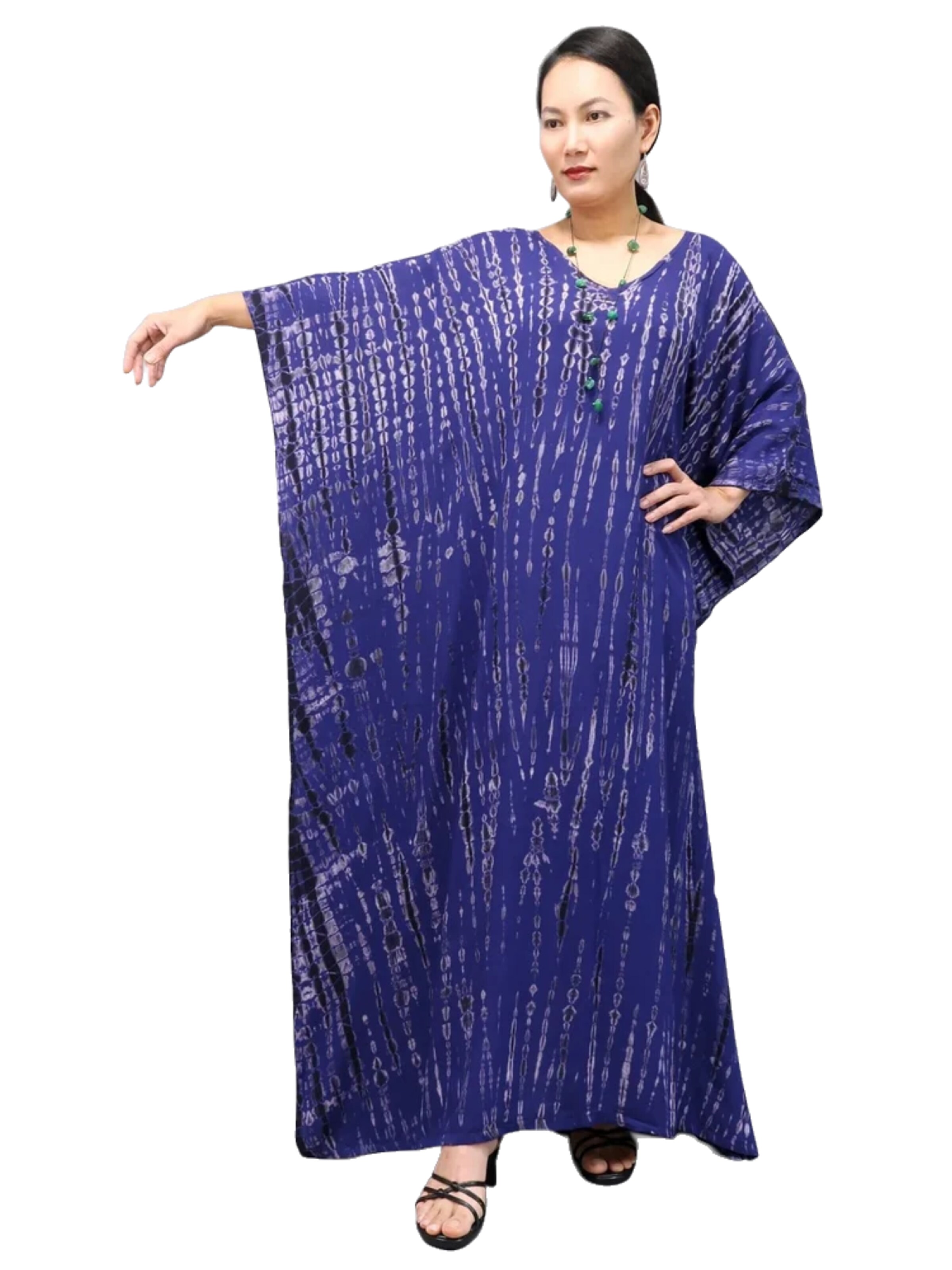 PfauGermany Sommerkleid 'Kaftan'‌ in Lila: Vorderseite