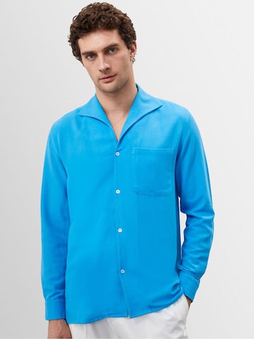 Antioch Comfort fit Overhemd in Blauw: voorkant