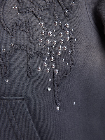 WEEKDAY Zip-Up Hoodie 'Tommy' in Black