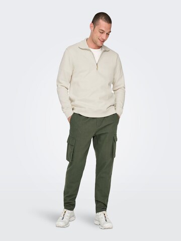 Tapered Pantaloni cargo 'ONLLinus' di Only & Sons in verde