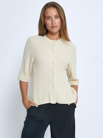 DESIRES Cardigan 'Delta' i hvid: forside