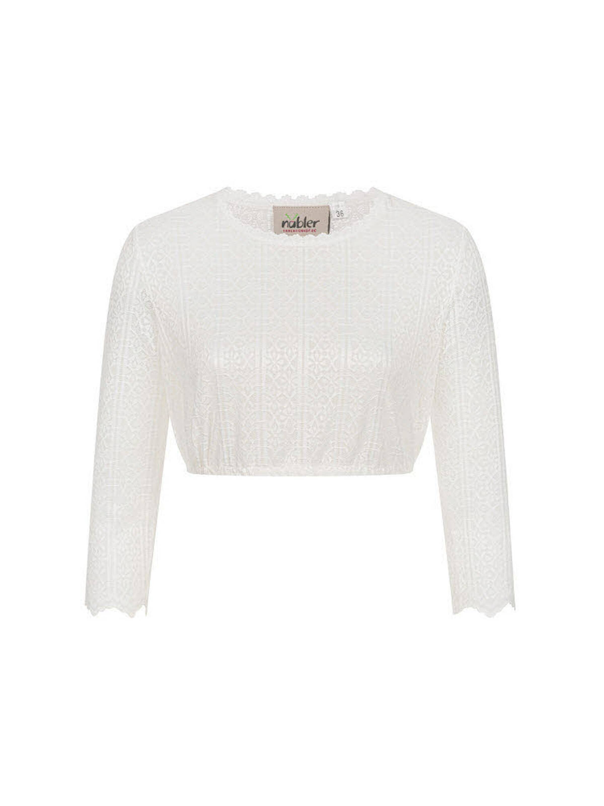Trachtenhof Nübler Traditional Blouse 'Dirndlbluse langarm Julia' in Beige: front
