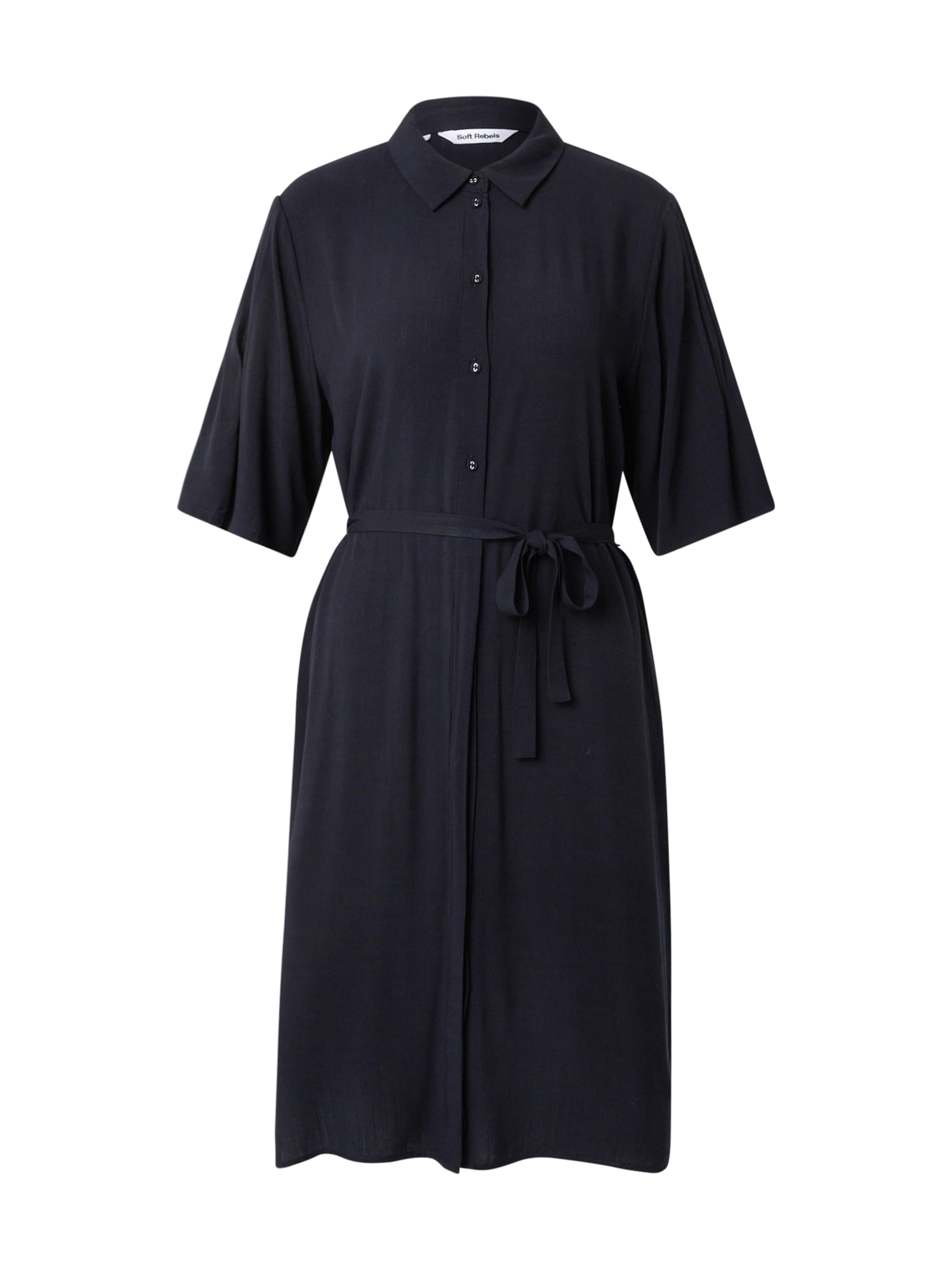 Soft Rebels Skjortklänning 'Linda' i svart: framsida