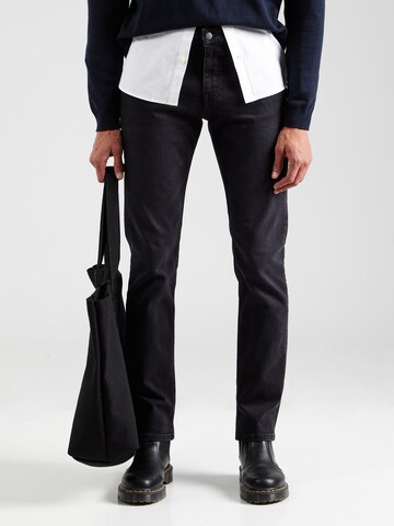 BOSS Slimfit Jeans 'Delaware' in Schwarz: Vorderseite