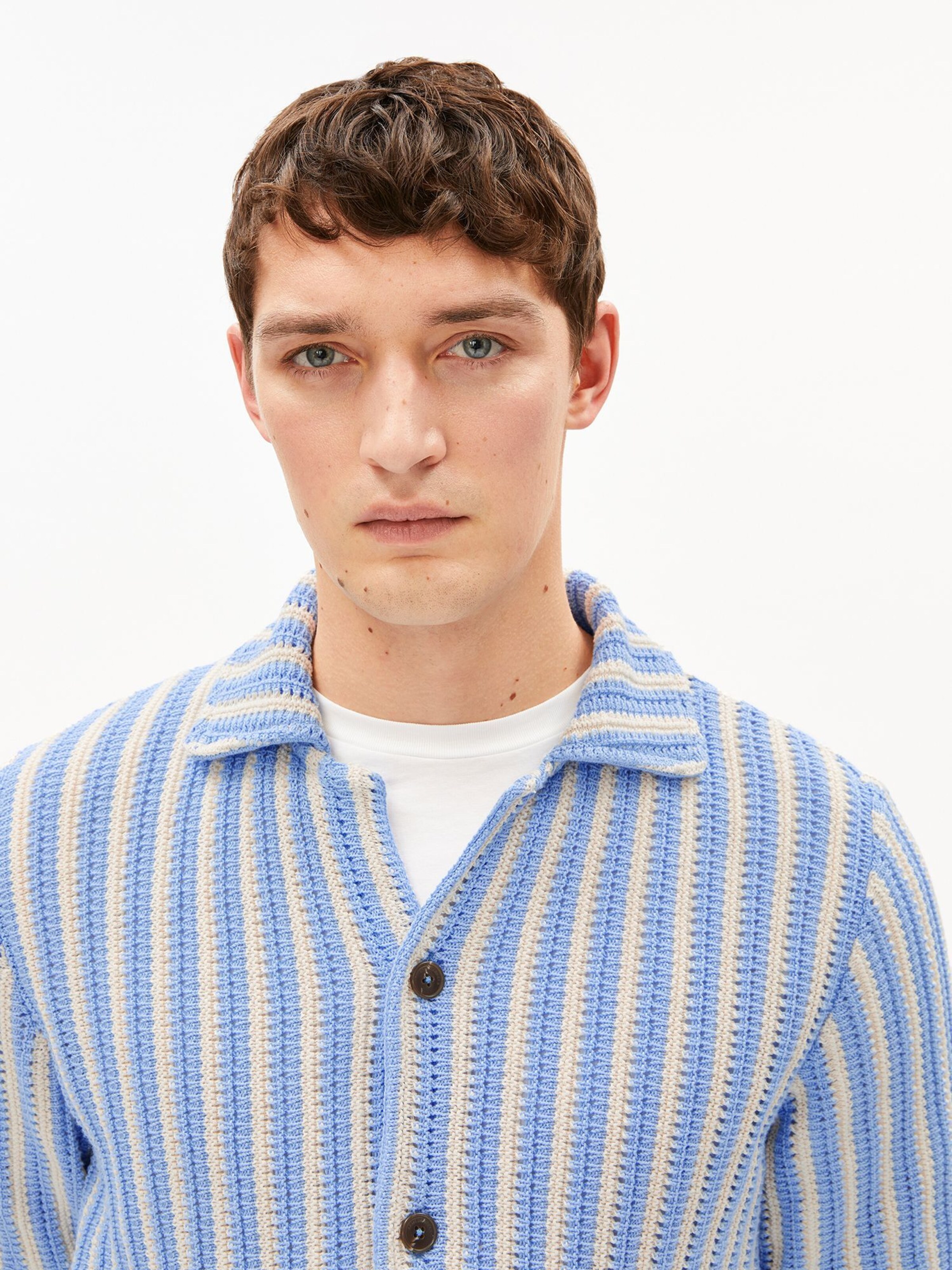 ARMEDANGELS Comfort fit Button Up Shirt in Mixed colours: front