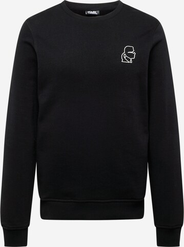 Sweat-shirt Karl Lagerfeld en noir : devant