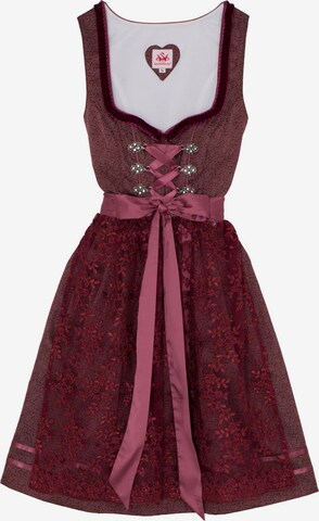 SPIETH & WENSKY Dirndl 'Bea' in Rood: voorkant