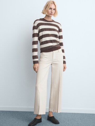 MANGO Широки крачоли Дънки 'JESSIE' в бежово