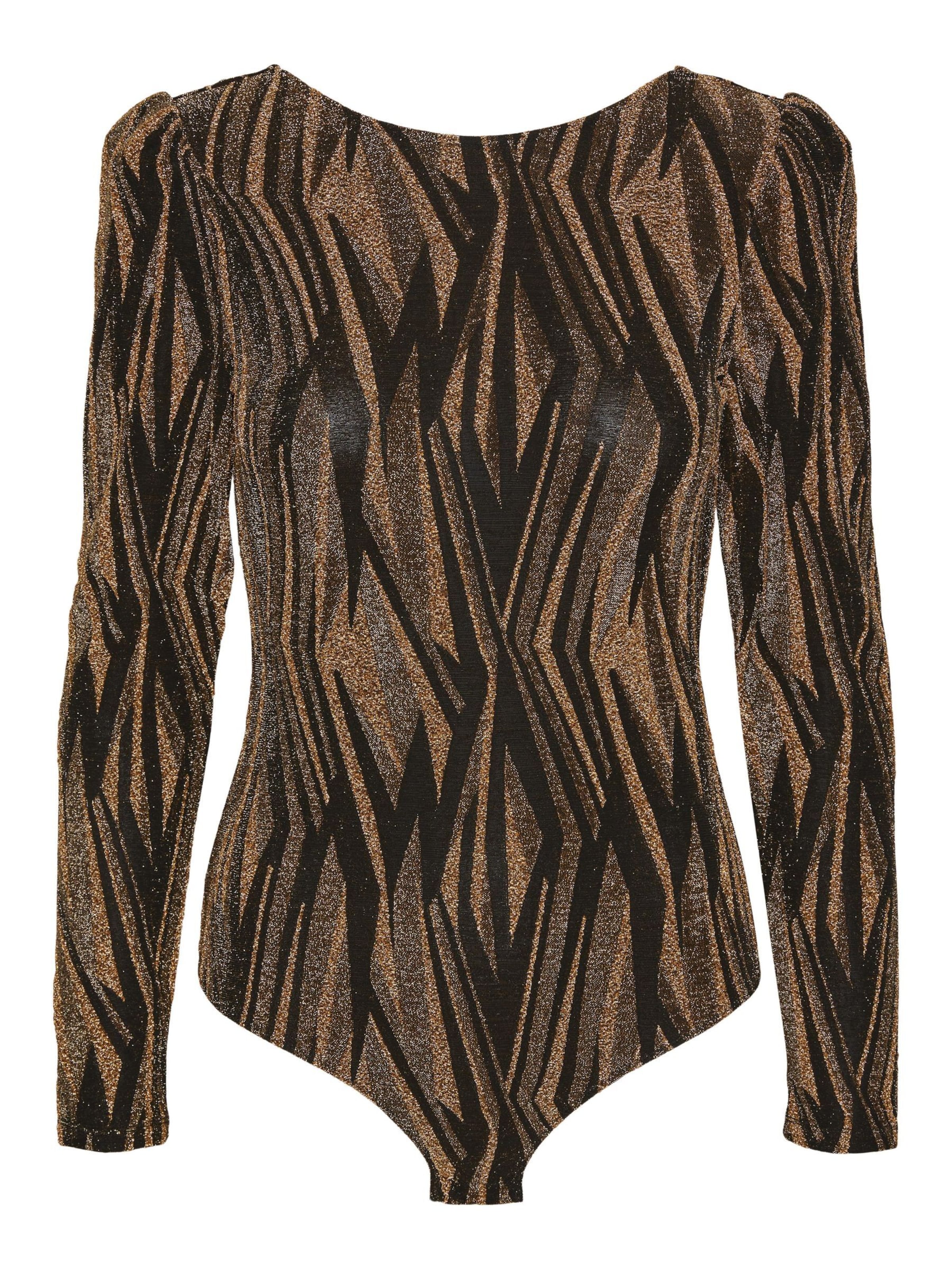 YAS Shirt body 'YEN' in Goud: voorkant