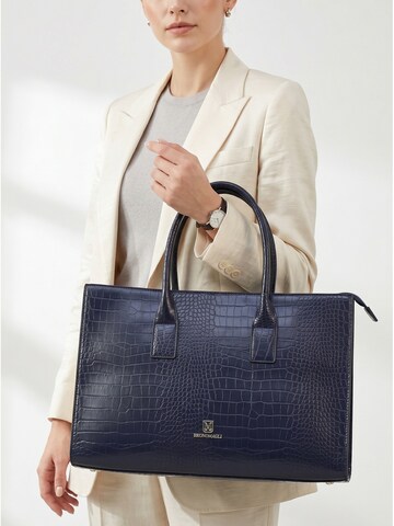 Shopper 'Borsa Shopper Elena Bruno Magli Eco-Pelle Coccodrillo Zip' di Bruno Magli in blu