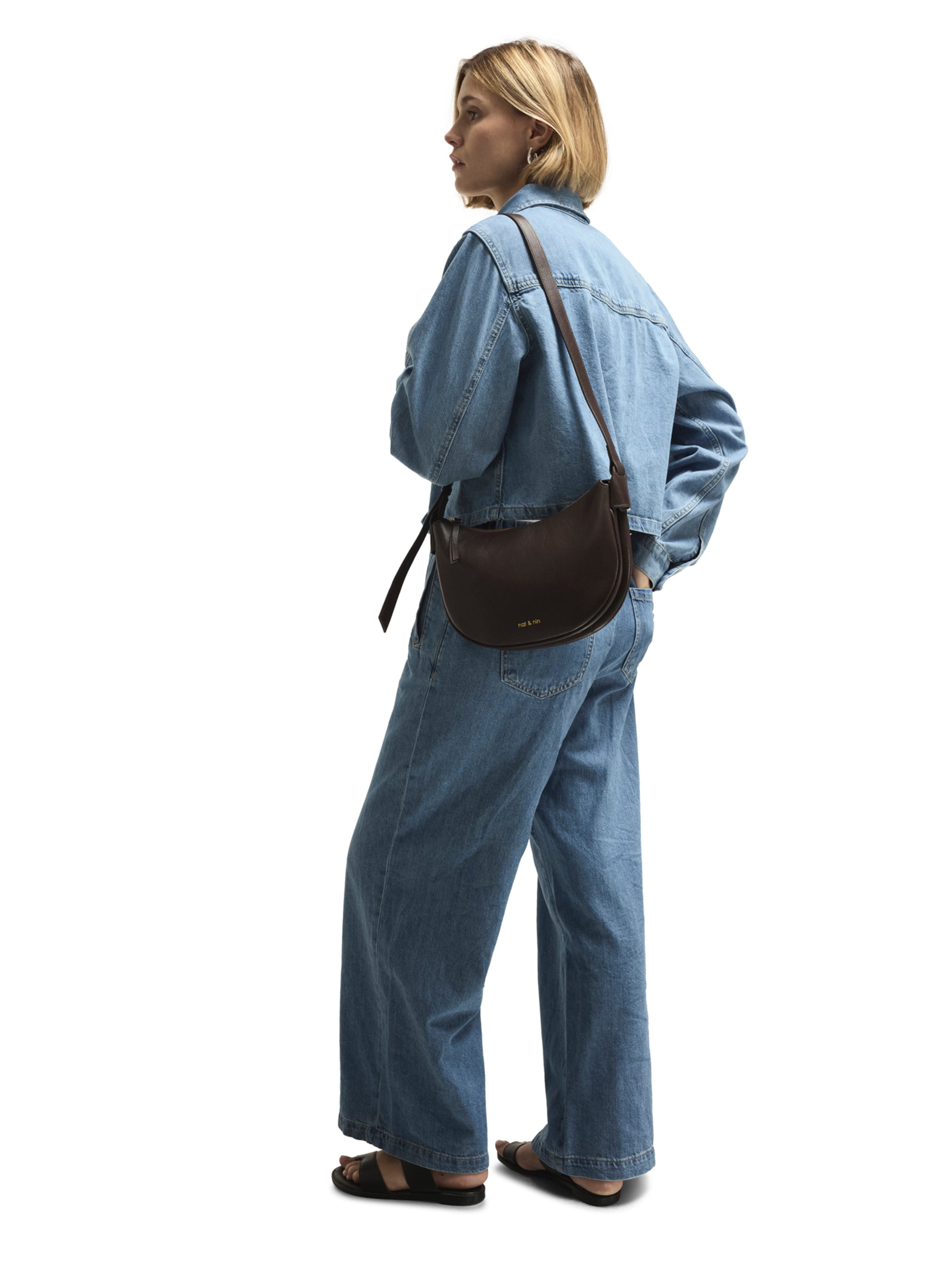 Nat&Nin Umhängetasche ' LUNE ' in Braun: Vorderseite