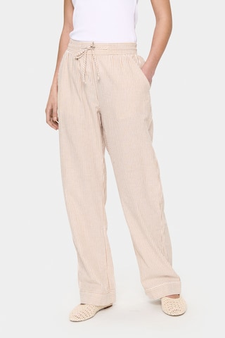SAINT TROPEZ Loosefit Hose 'Kira' in Beige: Vorderseite