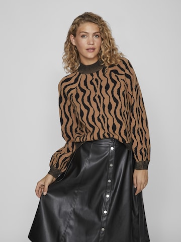 VILA Sweater 'RIL' in Brown: front