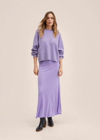 MANGO Sweater 'Noisette' in Purple