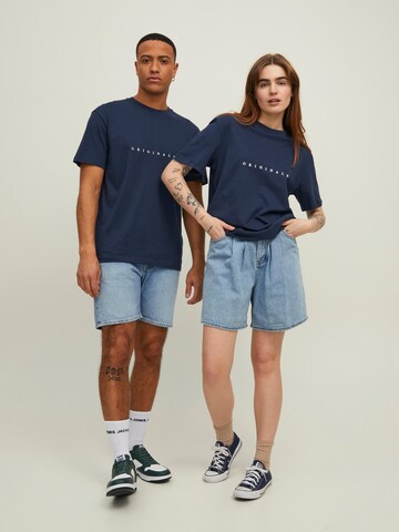 zils JACK & JONES Standarta piegriezums T-Krekls 'Copenhagen'