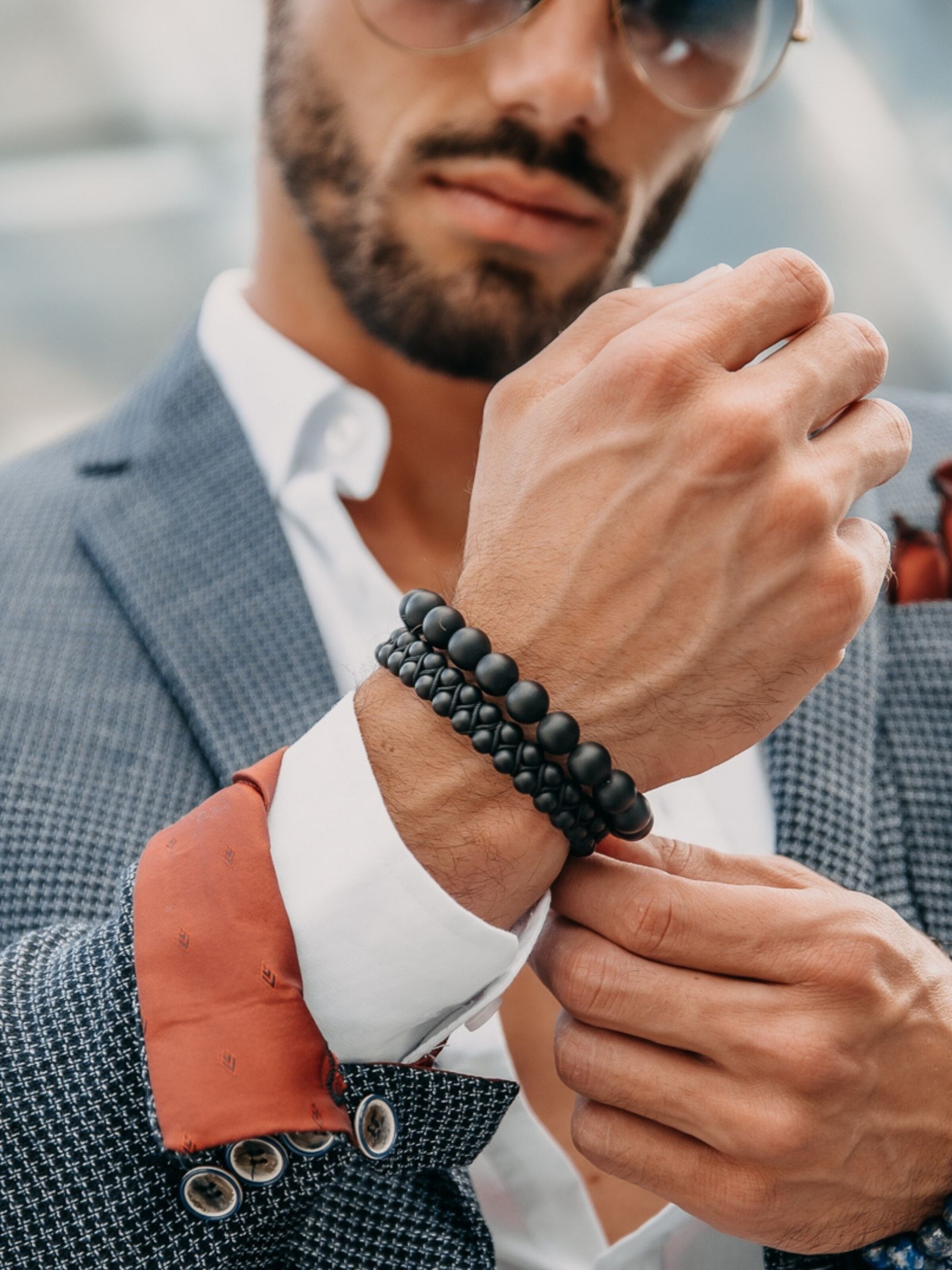 GT Collection Armband 'Single-Bead' in Schwarz