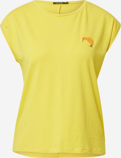 GREENBOMB T-shirt 'Kiwi' en jaune / olive / orange, Vue avec produit