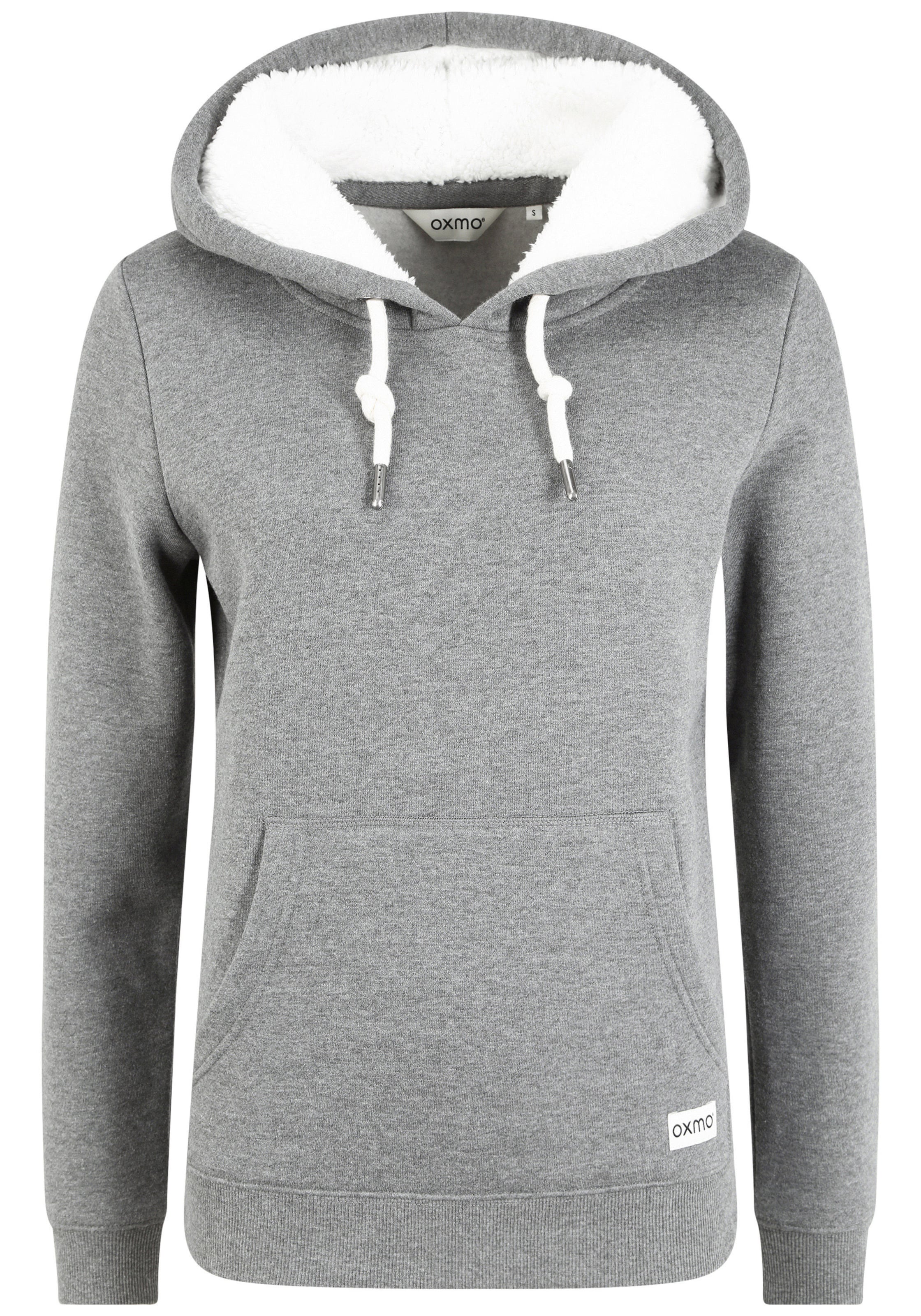 Oxmo Sweatshirt 'Binna' in Grijs: voorkant