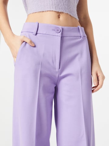 ESPRIT Loose fit Trousers with creases in Purple