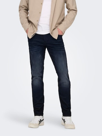 Coupe slim Jean 'ONSLOOM' Only & Sons en bleu : devant