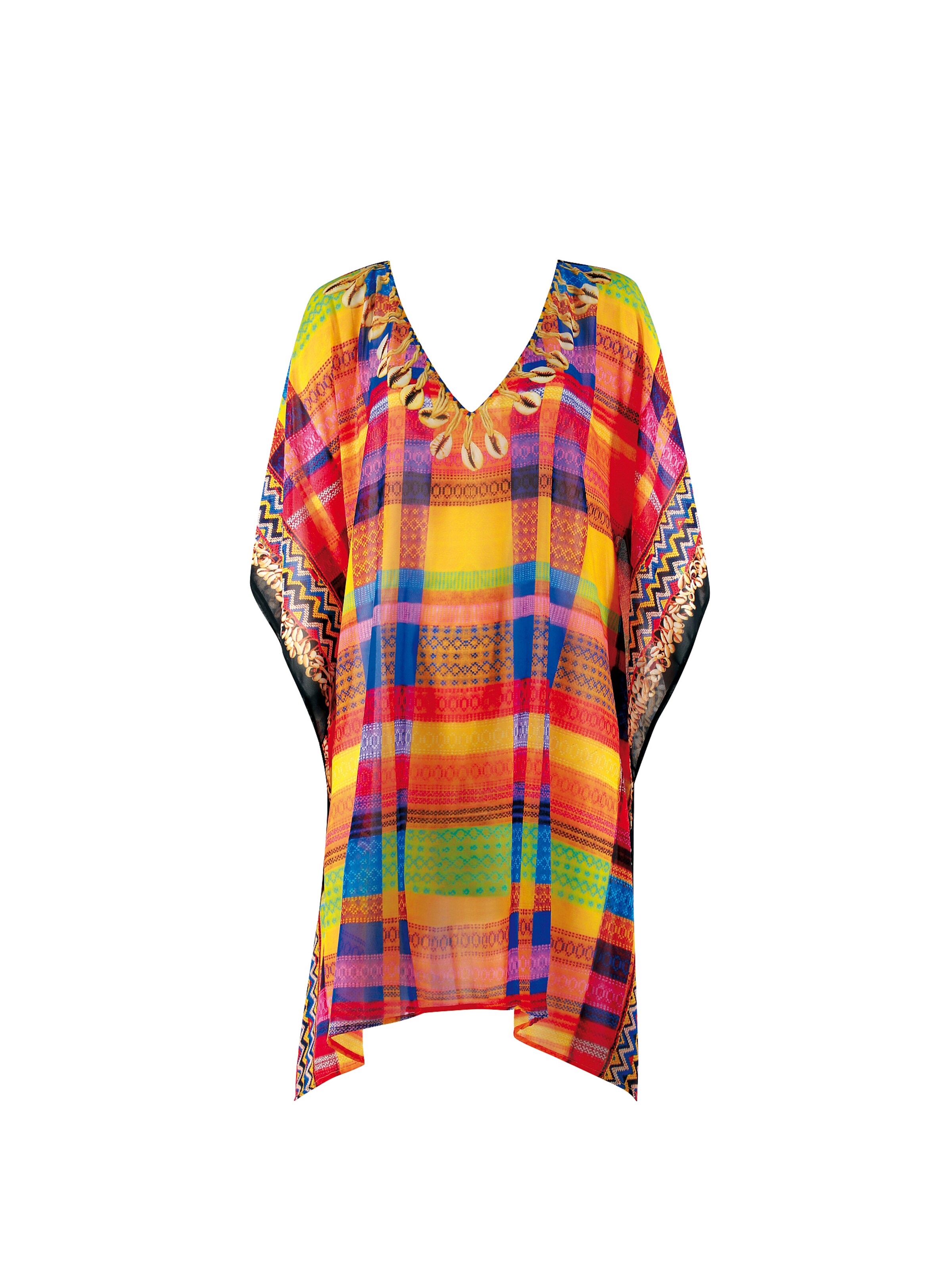 SUNFLAIR Strandkleid in royalblau / senf / hellgrün / knallrot, Produktansicht