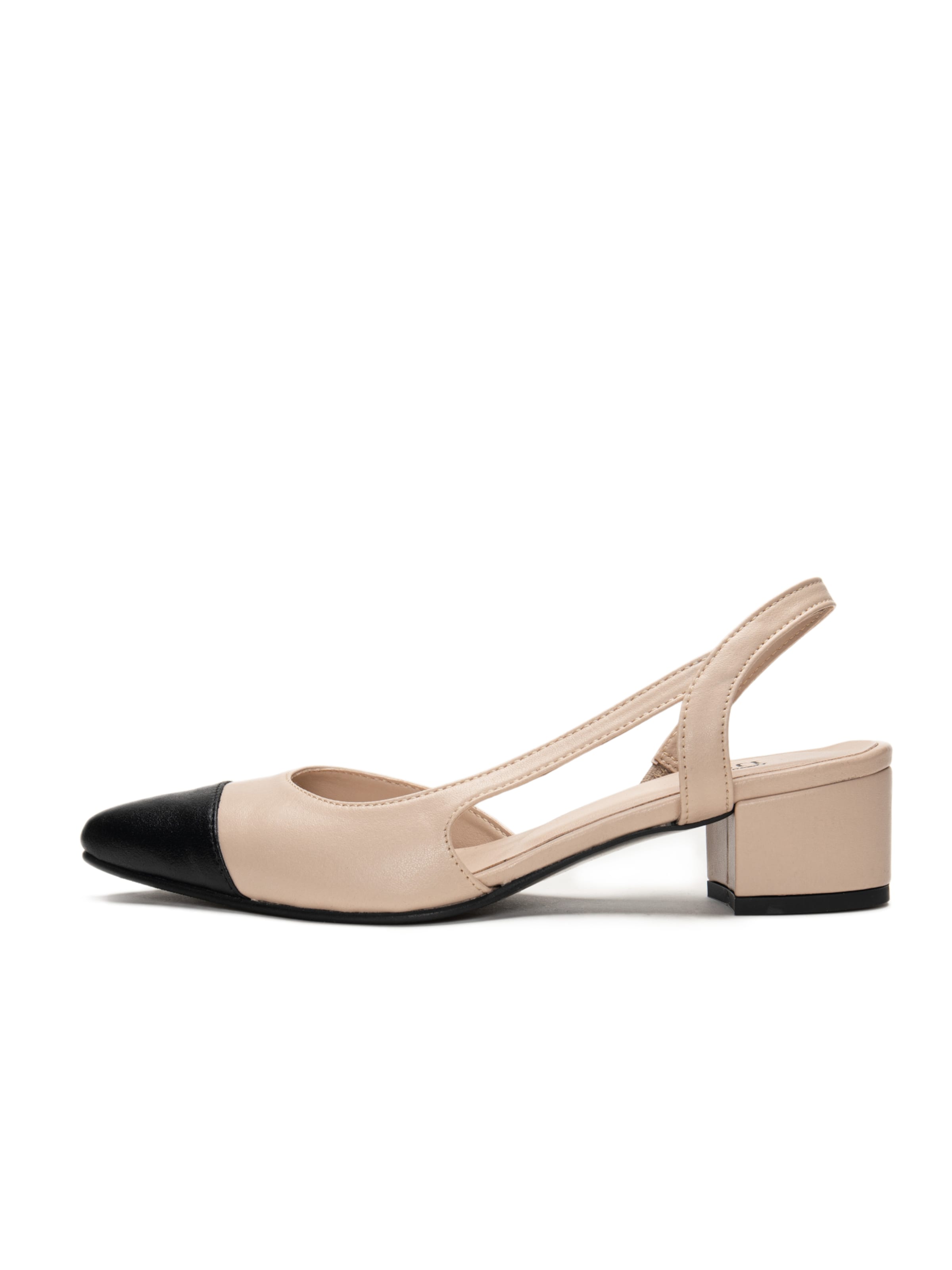 nae Vegan Shoes Sapatos abertos atrás 'Jaque' em bege / preto, Vista do artigo