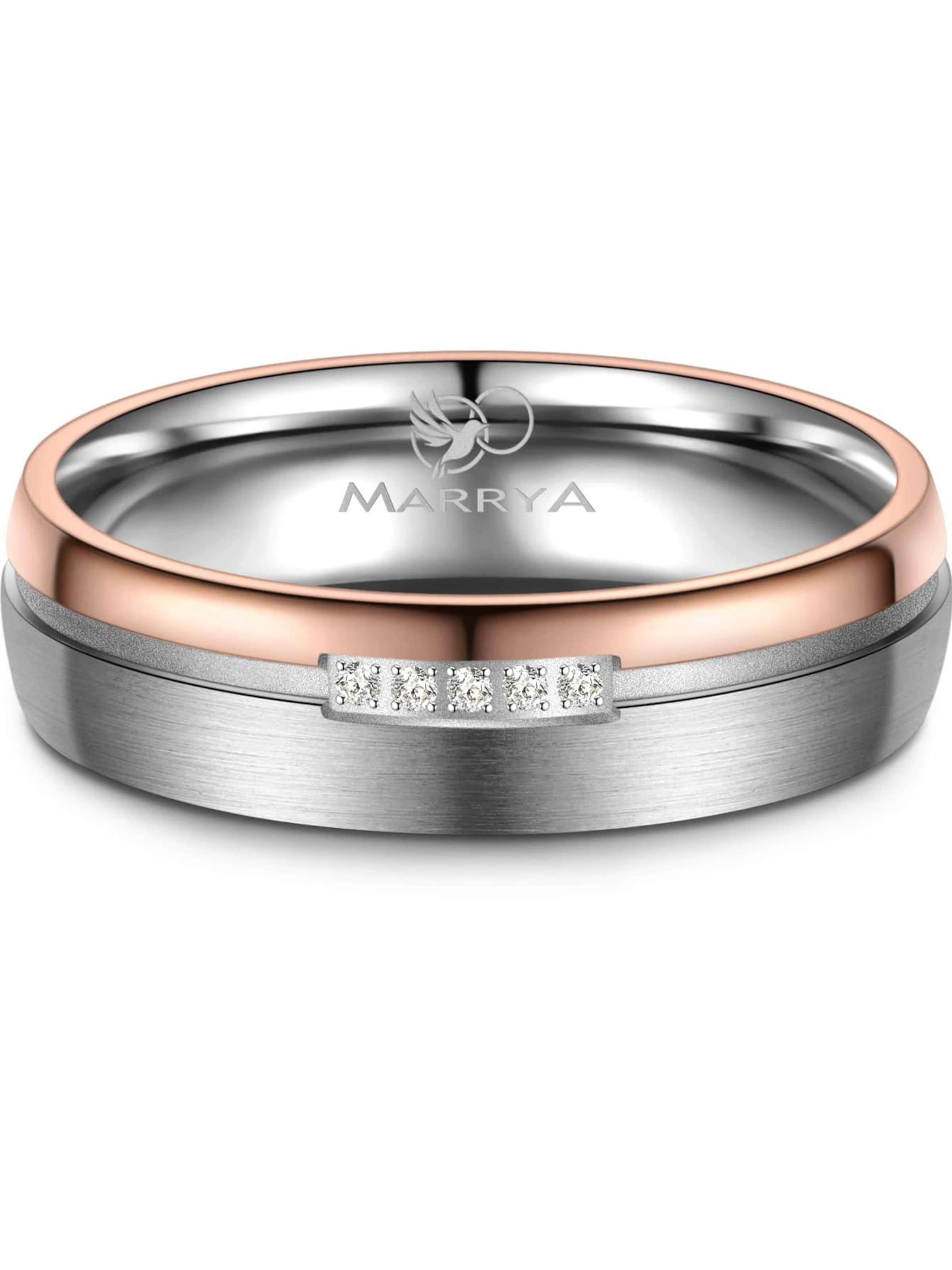 MARRYA Ring 'MARRYA TI-16 Ehering aus Titan' in Zilver