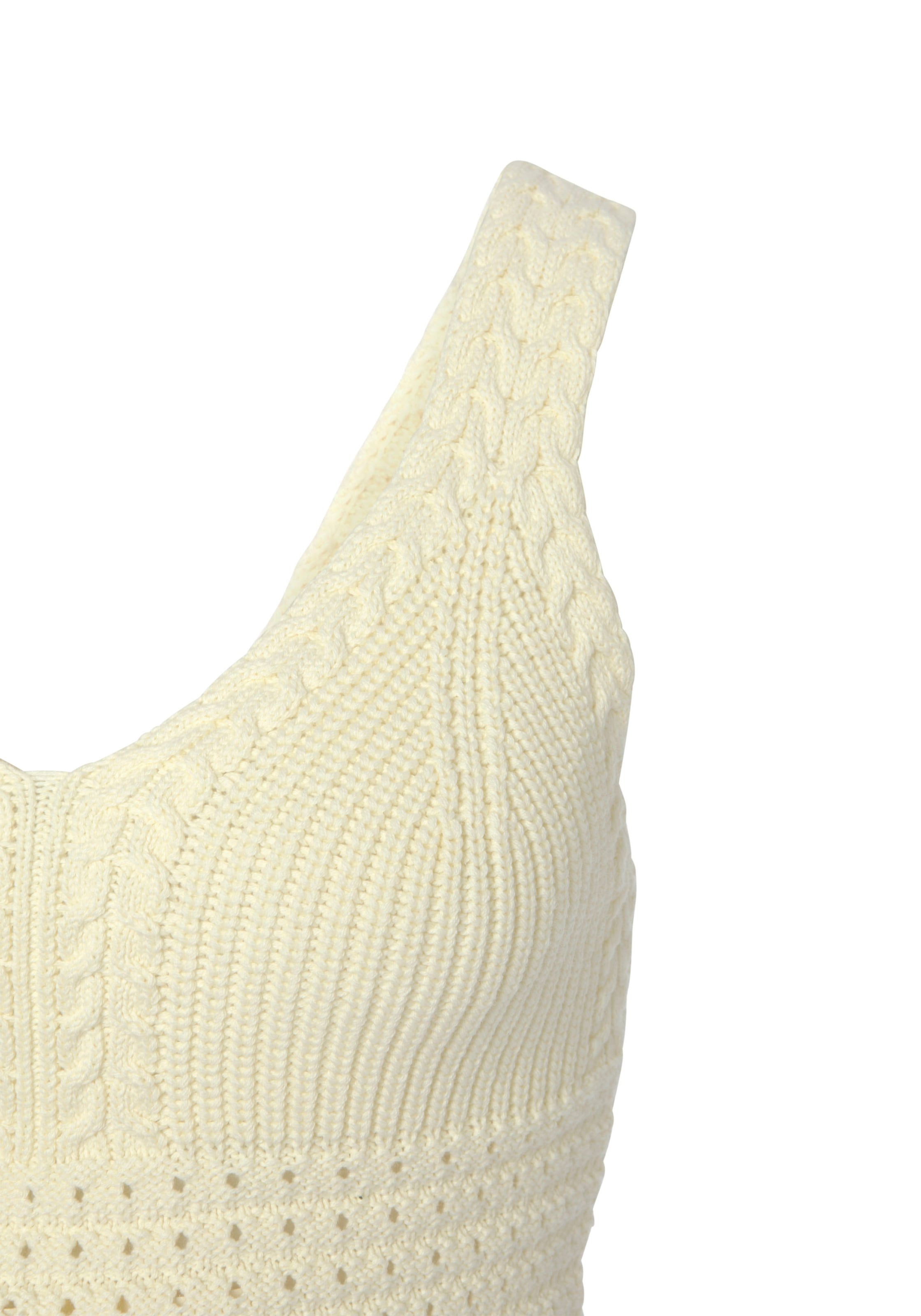 LASCANA Vyšívaný top - Béžová