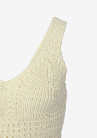 LASCANA Knitted top in Beige