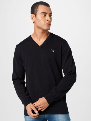 Pullover 'Classic' di GANT in nero: frontale