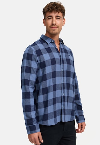 INDICODE JEANS Regular fit Button Up Shirt in Blue