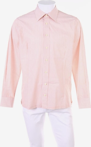 Paul Finley Button Up Shirt in L in Orange: front
