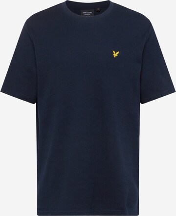 T-Shirt 'Waffle' Lyle & Scott en bleu : devant