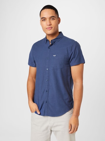 mėlyna HOLLISTER Standartinis modelis Marškiniai: priekis