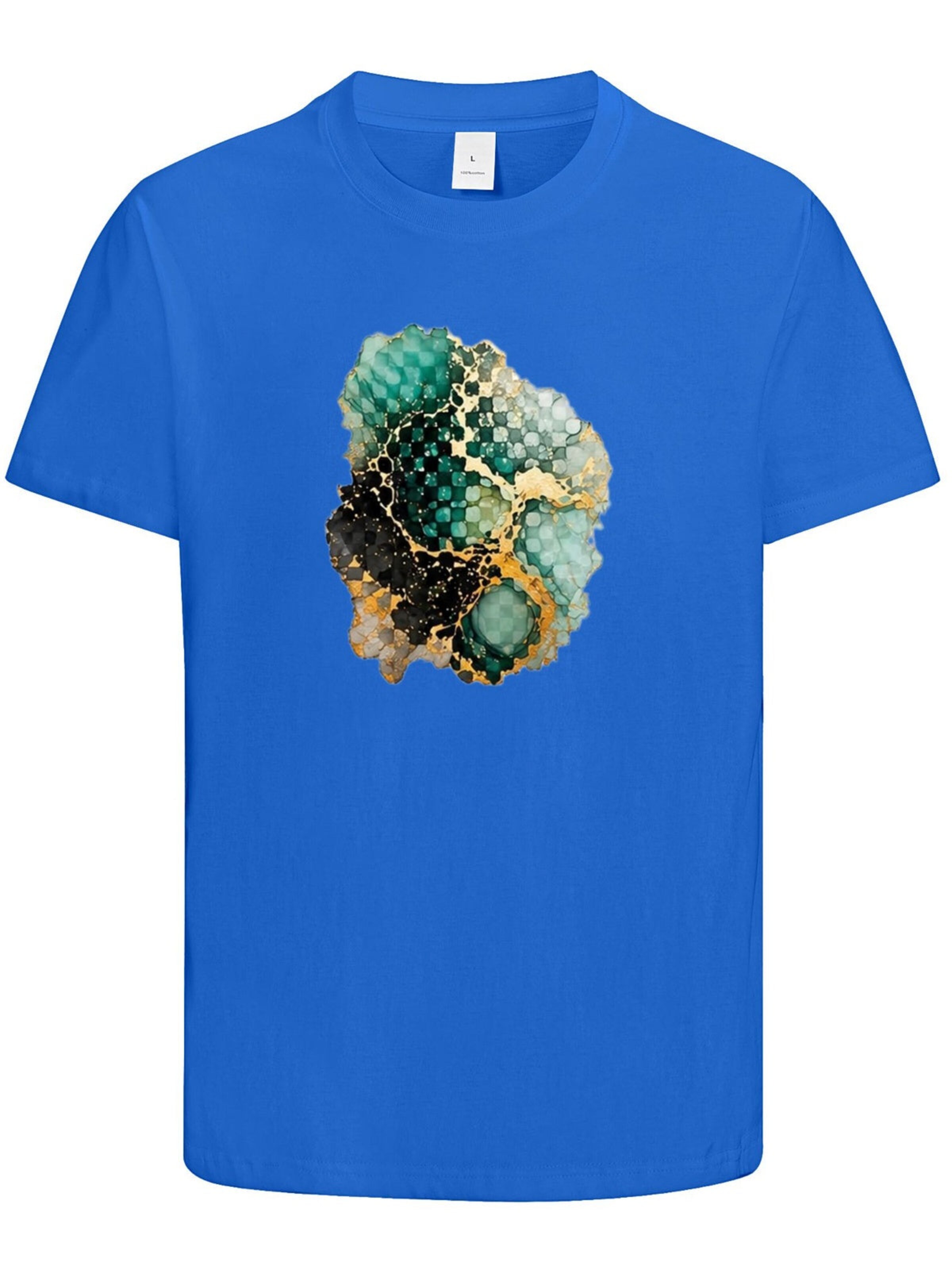 HUSKSWARE Shirt 'Grafik'‌‌‌‌‌‌‌‌‌‌ in Blau: Vorderseite