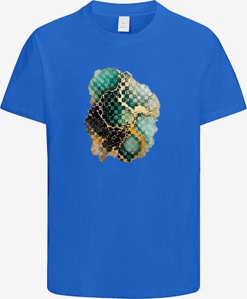 HUSKSWARE Shirt 'Grafik' in Blau: Vorderseite
