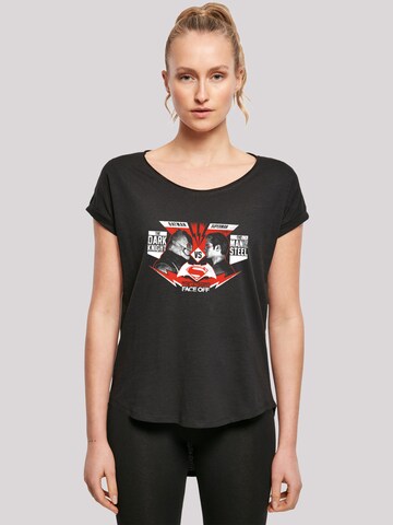 T-shirt 'DC Comis Superhelden Batman v Superman Face Off' F4NT4STIC en noir : devant