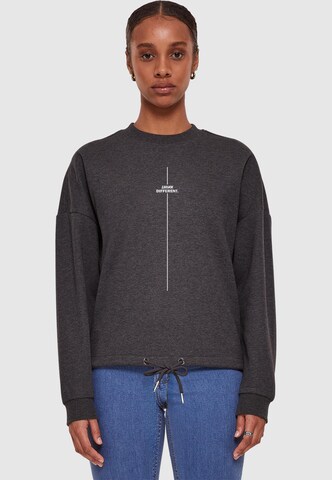 Merchcode Sweatshirt 'Think Different' in Grey: front