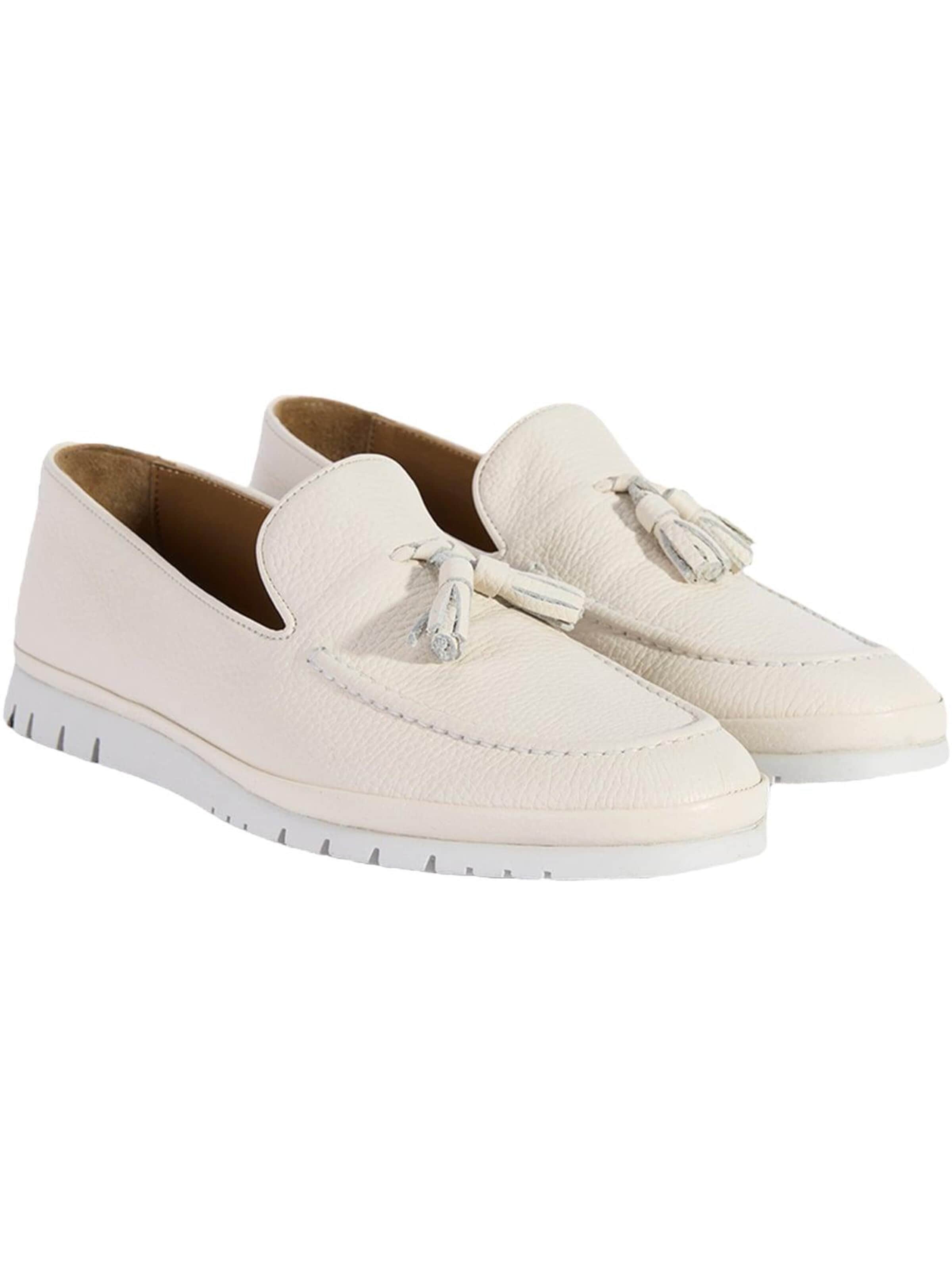 Desa - Mocasines 'DESA Herren-Lederslipper mit Quasten' en blanco