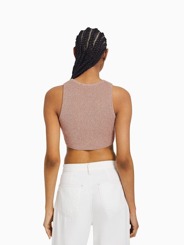 Bershka Gebreide top in Grijs