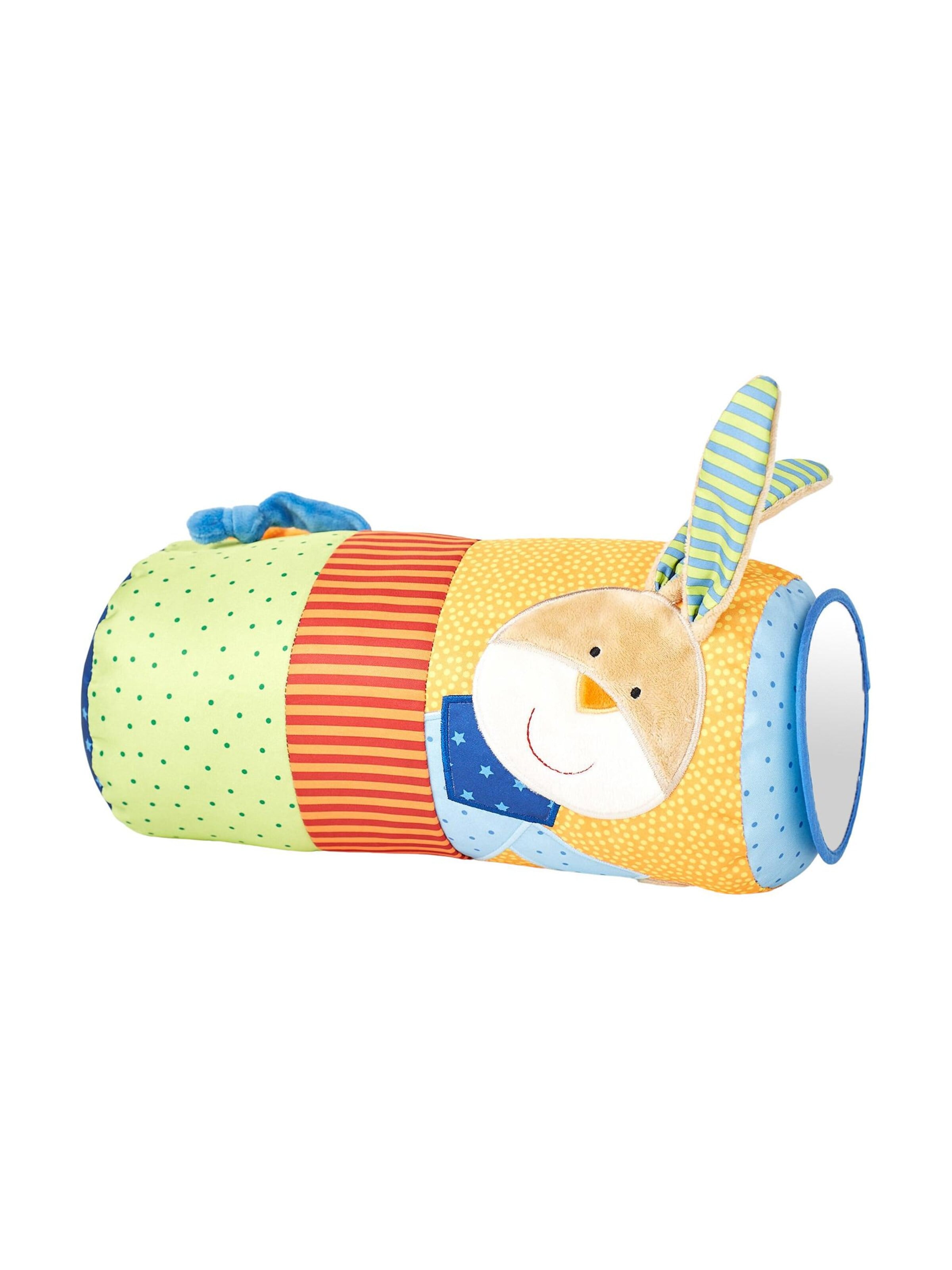 SIGIKID Stuffed animals 'Krabbelrolle Hase 7 senses' in Mixed colors: front