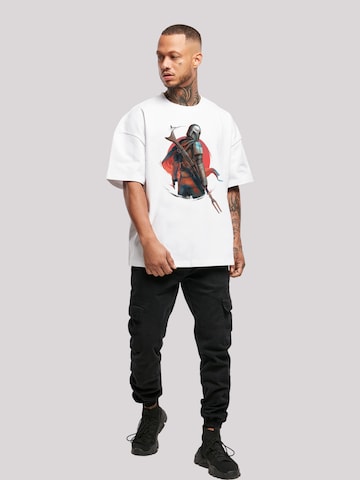 F4NT4STIC Shirt 'Star Wars The Mandalorian Blaster Rifles' in Weiß
