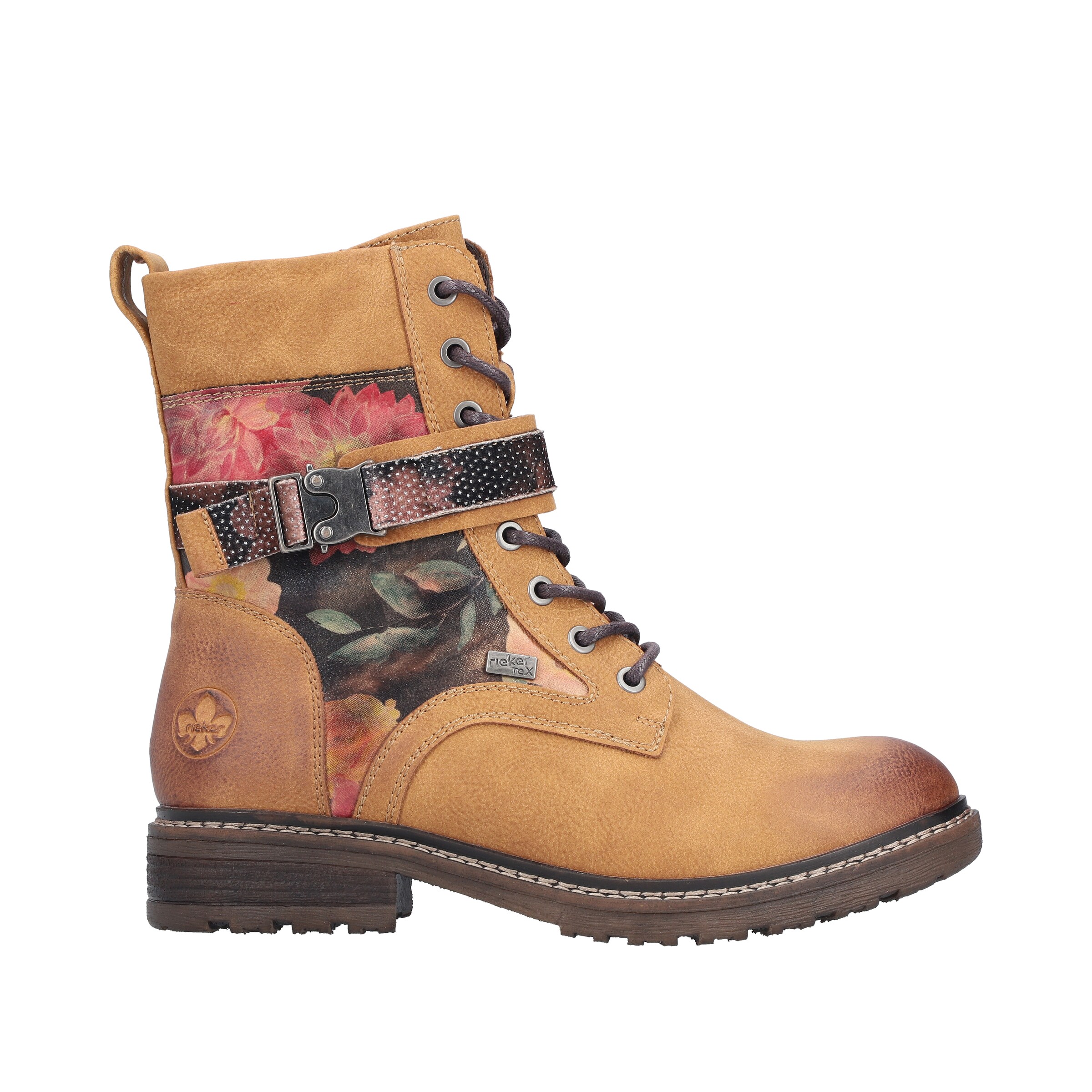 Rieker Lace-Up Ankle Boots in Brown