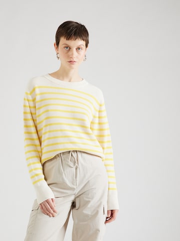 Lollys Laundry Sweater 'Swan' in Yellow: front