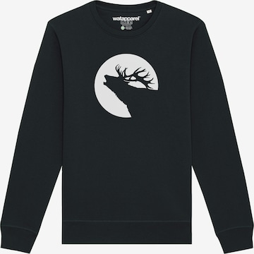 Sweat-shirt 'Röhrender Hirsch' Watapparel en noir : devant